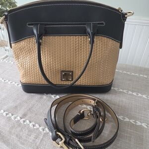 Dooney & Bourke Beacon Woven Domed Crossbody Satchel NWT